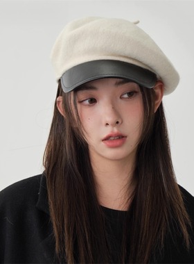 Monstar Lee日本设计师联名款贝雷帽洋气女款秋冬季爆款画家帽子
