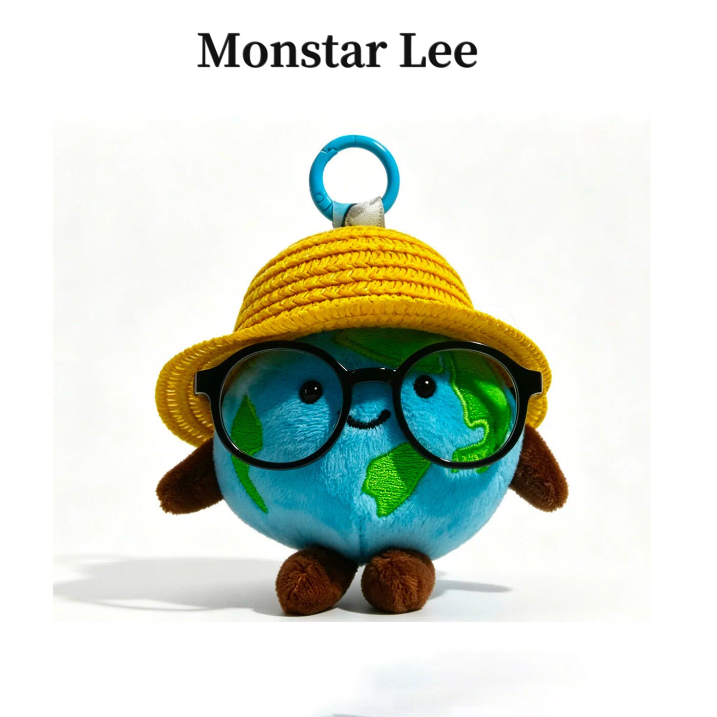 Monstar Lee日本设计师联名款可爱地球书包背包包挂件小玩偶挂饰