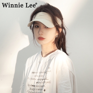 空顶帽子夏季 户外跑步刺绣字母棒球帽 Lee日本设计师联名款 Winnie