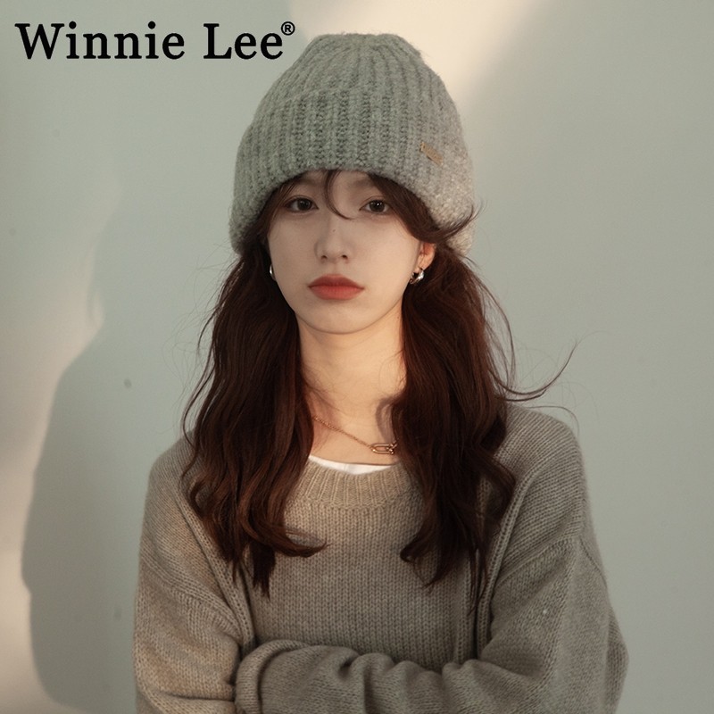 Winnie Lee日本设计师联名款大头围羊毛毛线帽子女冬季保暖针织帽,服饰配件/皮带/帽子/围巾,手帕,淘宝优惠券,粉丝福利购,淘宝优惠卷