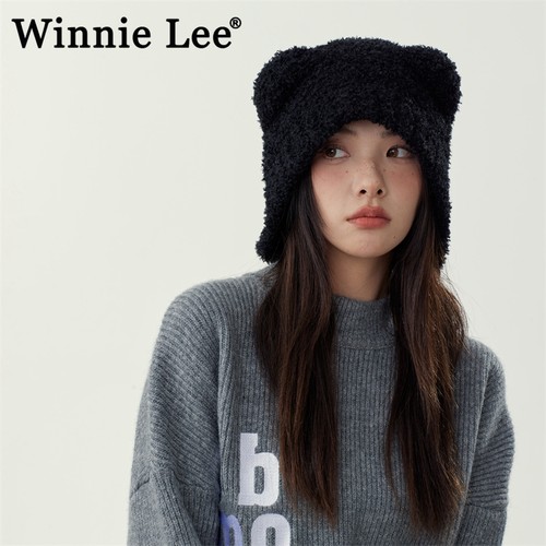 WinnieLee毛茸茸可爱冬季毛线帽