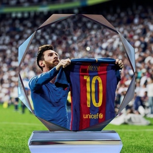 巴塞罗那梅西周边生日礼物送男生小罗哈维伊涅斯塔亚马尔手办摆件
