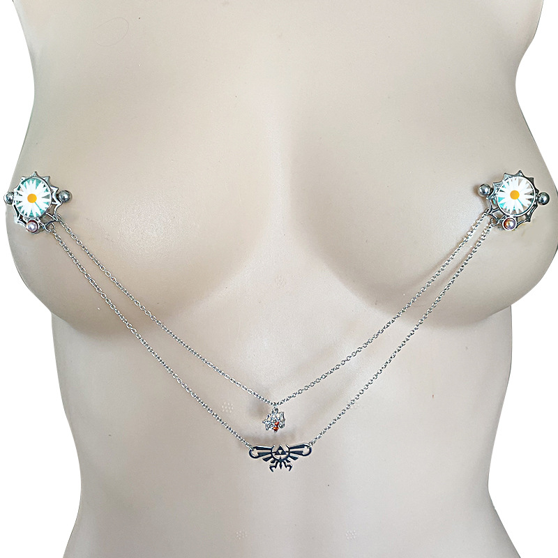 getta欧美跨境手铐乳链胸钉心形蝙蝠乳环人体穿刺饰品厂家现货