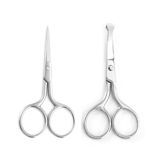 工厂不锈钢男士圆头鼻毛剪尖头修眉美容剪小剪刀女士化妆剪