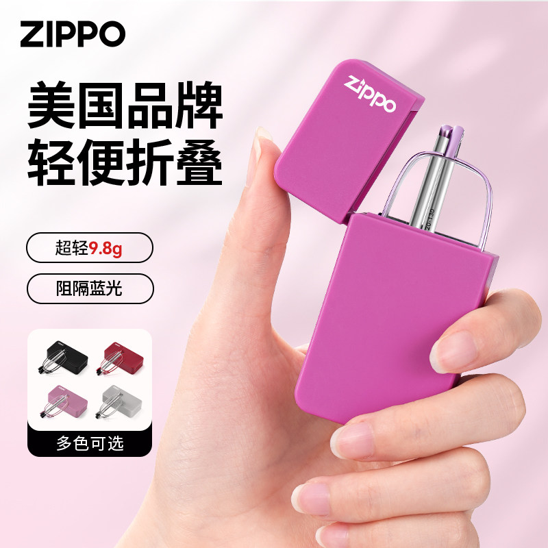 ZIPPO折叠老花镜女士老人防蓝光高档品牌时尚缓疲劳减龄正品8126