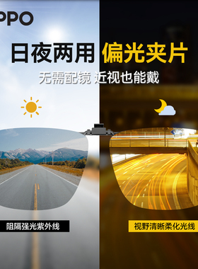 【日夜两用】偏光墨镜夹片