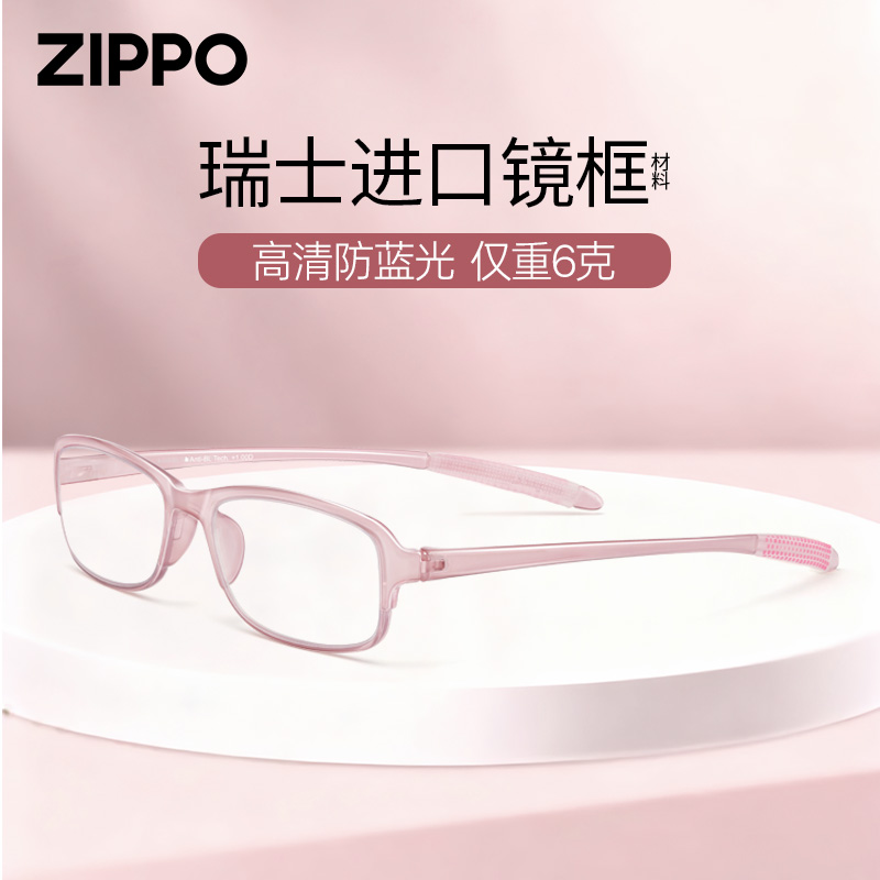 ZIPPO老花镜女士品牌高档正品进口高清防蓝光官方旗舰店眼镜8188