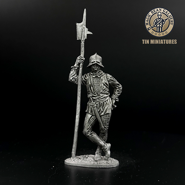 金属兵人锡制模型收藏品装饰品礼物金属摆件现货54mm瑞士戟