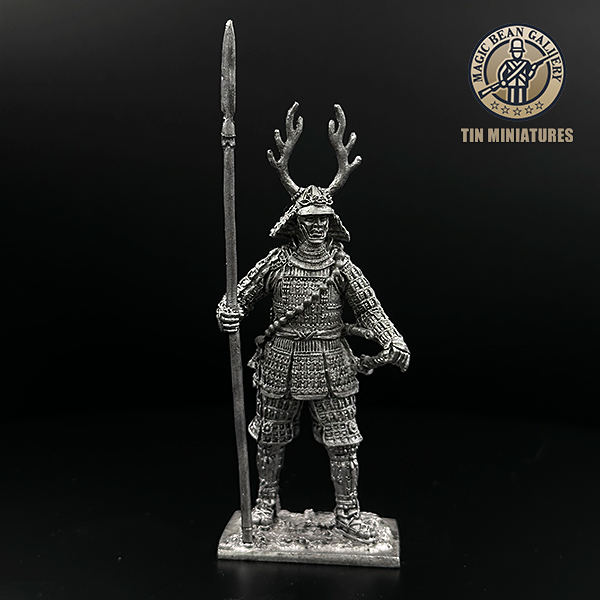 兵人锡制模型收藏品装饰品礼物金属摆件现货54mm拿着长矛的武士