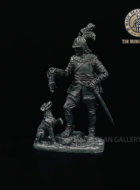 魔铸馆 EKcasting收藏级金属兵人—带狗的德国骑兵16世纪