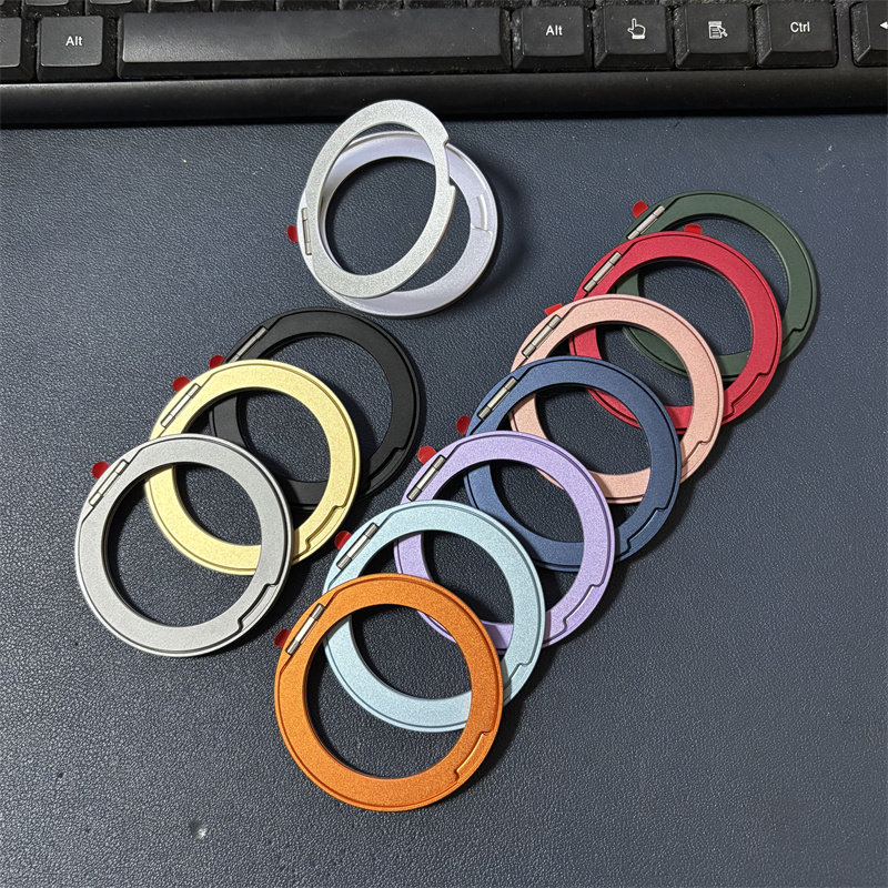 360旋转支架适用于苹果华为小米2025新款多功能手机支架Magsafe磁吸支撑点指环扣超薄背贴固定吸附便携车载