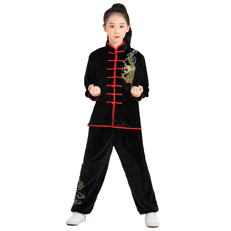 秋冬款加厚南韩绒刺绣武术太极服