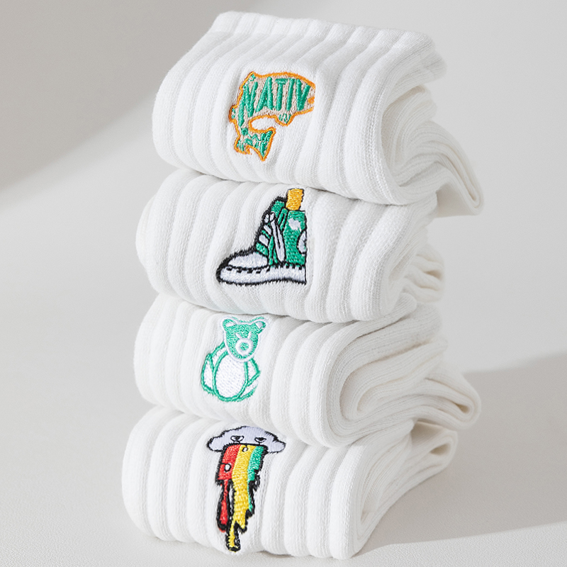 袜子男纯棉防臭中筒袜