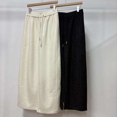 piecebypiece 加厚针织糯米裤女冬季小个子高腰毛呢直筒阔腿裤