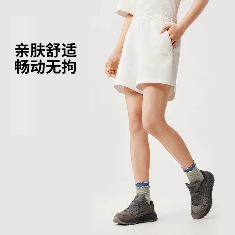 李宁短裤女子2025夏季新款运动潮流系列宽松舒适短卫裤AKSV178