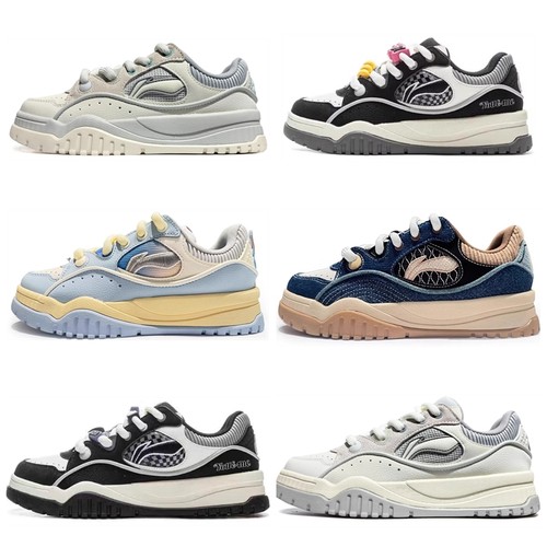 李宁布欧休闲鞋面包鞋男女鞋2025新款经典运动板鞋AGCV453/454