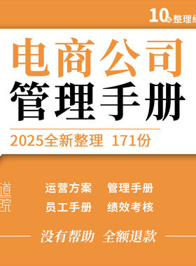 淘宝天猫电商公司运营方案管理员工手册推广选词测款培训ppt资料