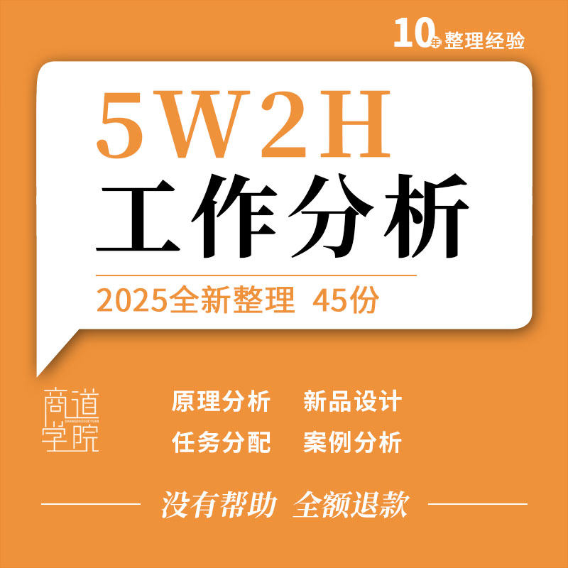 企业公司5W2H工作法ppt原理分析新品设计任务分配案例分析资料