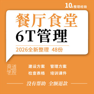 餐饮行业餐厅厨务团餐食堂6T建设方案管理制度检查评分表培训课件