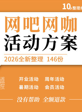 网吧网咖开业周年庆典暑期会员充值团购电竞比赛营销活动策划方案