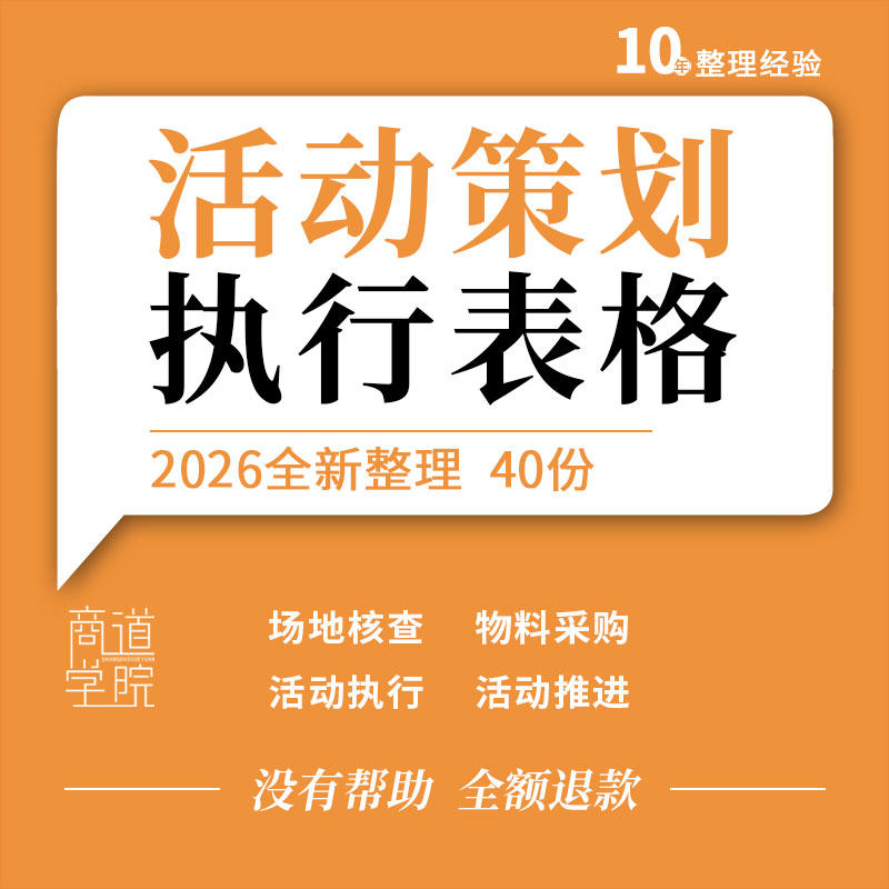 活动策划执行流程场地核查物料采购比价彩排时间分工预算奖品表格