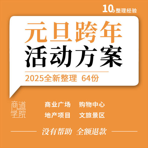 商业广场购物中心文旅地产项目汽车品牌元旦跨年新年活动策划方案