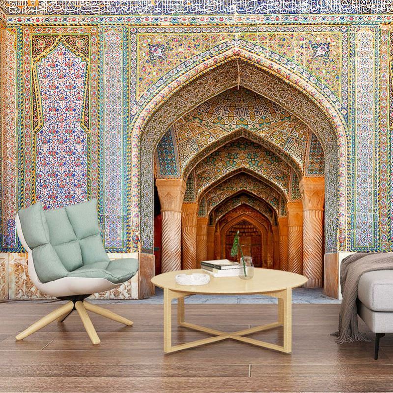 摩洛哥宫廷风格宫殿壁纸欧式3d立体异域风情拍照舞蹈直播背景墙纸