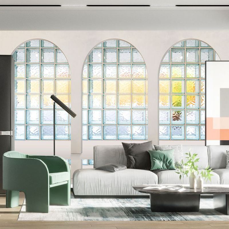 3D立体简约玻璃砖墙纸办公室仿真窗户壁画直播间服装店背景墙壁纸
