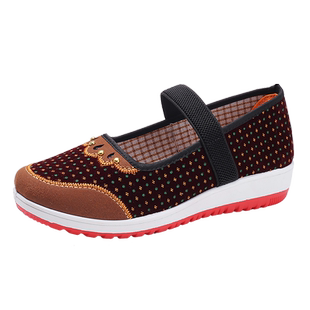 老北京布鞋女春秋季中老年休闲鞋软底防滑妈妈鞋平底舒适老奶奶鞋