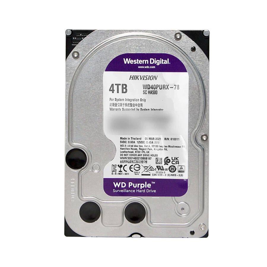 WD/西部数据紫盘4T机械硬盘3.5寸监控录像机台式机服务器sata接口