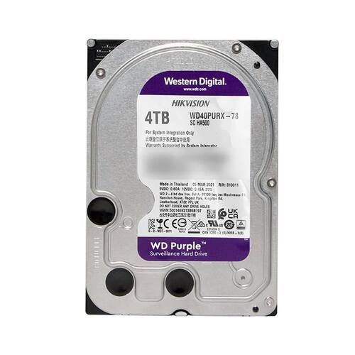 WD/西部数据紫盘4T机械硬盘3.5寸监控录像机台式机服务器sata接口
