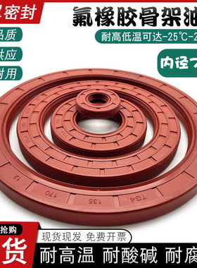 氟胶骨架油封内径7~23耐高温耐腐蚀耐磨TG4外螺纹TC骨架油封水封