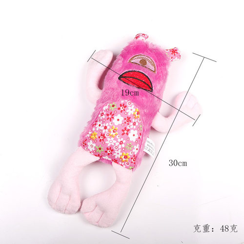 毛绒发声两角恶魔狗狗玩具