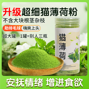 罐装猫薄荷粉可食用排毛球猫草细粉可填充猫咪玩具猫零食口腔清洁