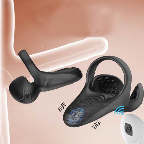 Men's bundle fine solid egg vibration penis ring prostate ma