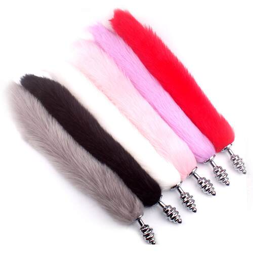 SM Sexy Tail Anal Plug Metal Thread Citoral Stimulation Anal