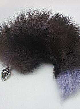 Metal anal plug dazzle fox tail rear court development expan