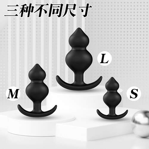 New Double Bead Adhesive Male and Female Anal Plug Rear Cour