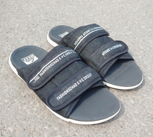 外贸鞋原单 库存鞋 减震鞋底 一字拖 男拖鞋孤品实拍黑色45