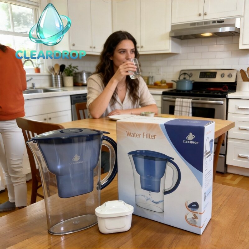 2.5L滤水壶家用净水壶便携式自来水过滤壶除氯减垢净水器可换滤芯