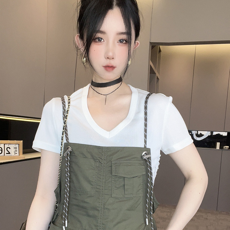 背带裤女2026春季新款工装风可调节吊带抽绳收脚长裤宽松纯色裤子