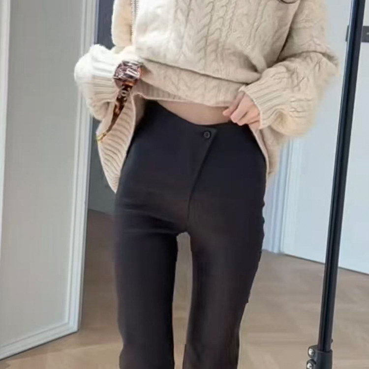 蛋白片磨毛皮裤女2025秋季新款纯色打底衫高腰长裤时尚减龄裤子,女装/女士精品,休闲裤,淘宝优惠券,粉丝福利购,淘宝优惠卷