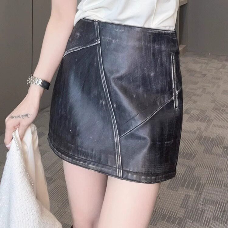 皮裙女2025秋季新款欧洲站女装