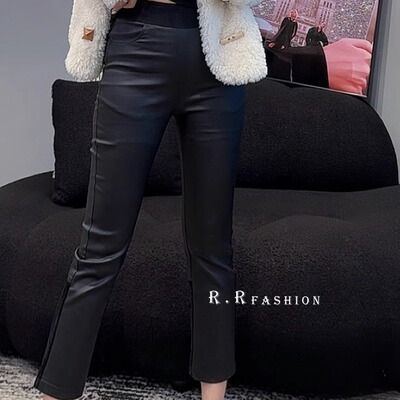 涂层裤女2024冬季新款女装