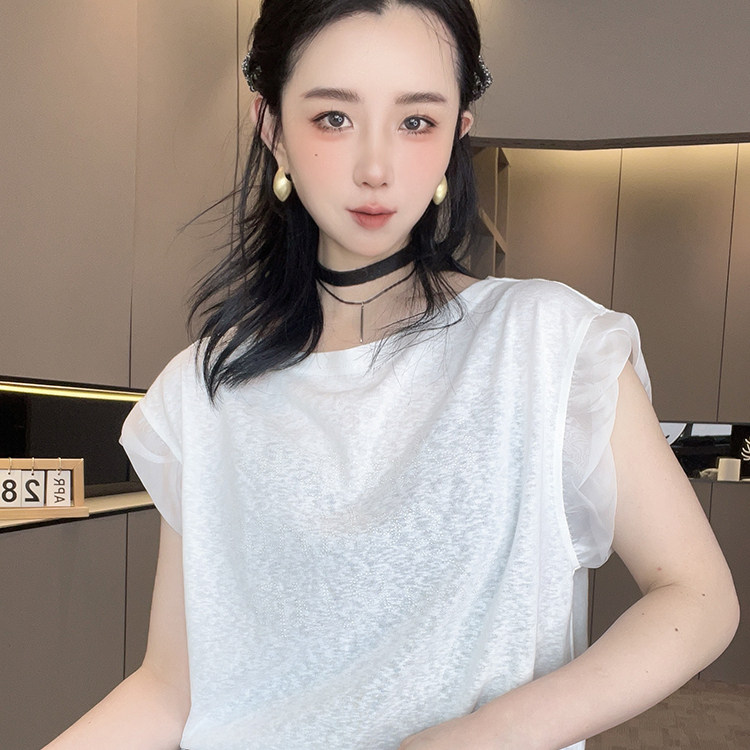 T恤女2026春季新款设计感重工亮钻字母圆领打底衫时尚百搭上衣