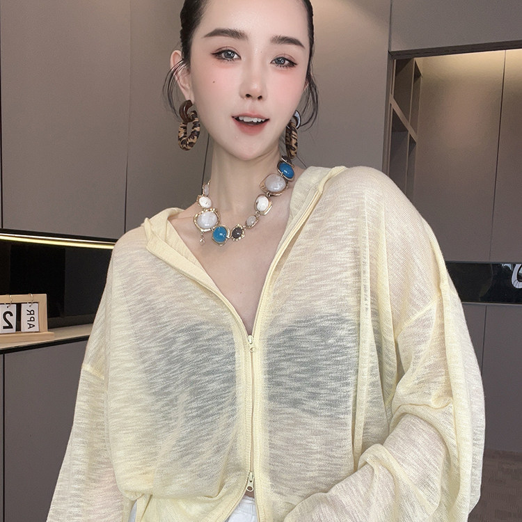 防晒外套女2026夏季新款欧洲站糖果色薄款连帽防晒衣拉链长袖上衣