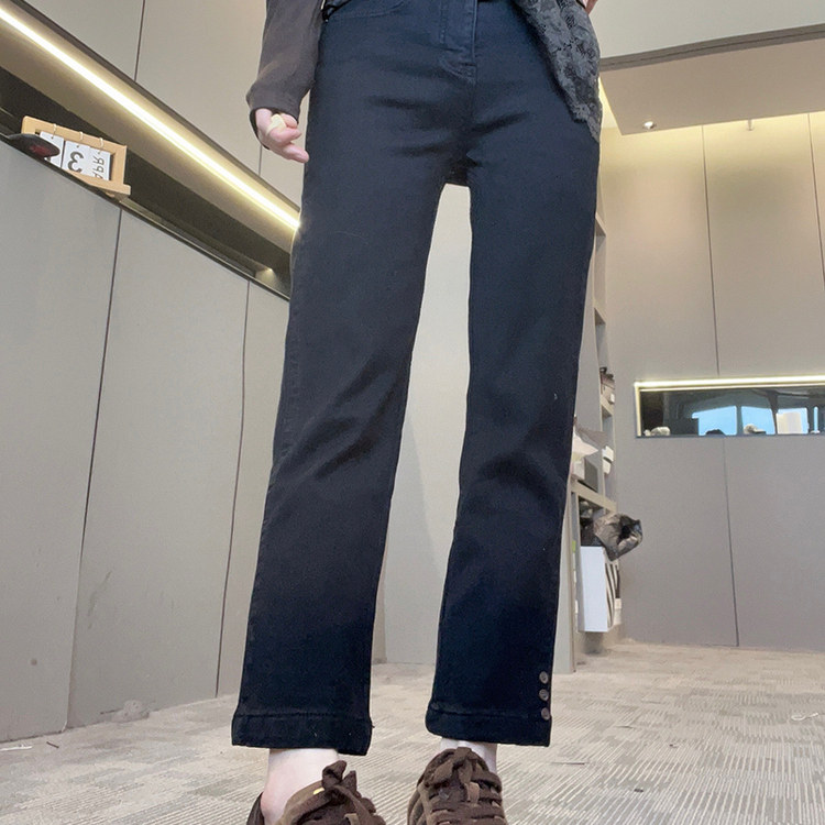 牛仔裤女2025秋冬新款时尚纯色烟管裤高腰直筒裤显瘦长裤百搭裤子,女装/女士精品,牛仔裤,淘宝优惠券,粉丝福利购,淘宝优惠卷