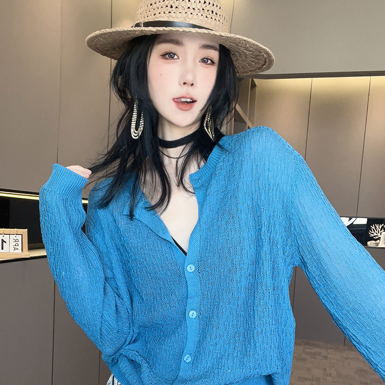 针织衫女2026春季新款欧洲站简约纯色圆领单排扣短款开衫长袖上衣