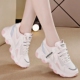 厚底小白鞋 网面透气网鞋 女夏季 老爹鞋 内增高女鞋 新款 薄款 2026 女款