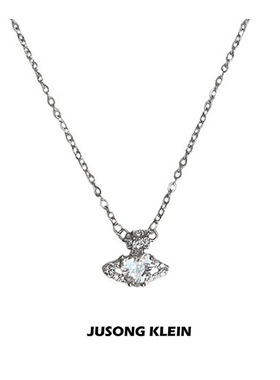 土星项链女轻奢小众闪钻星球吊坠